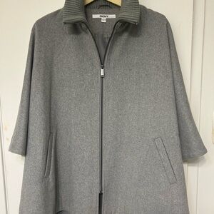 DKNY Women's Gray Cape Jacket
